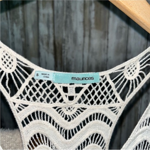 Maurices Off White Crochet Overlay Tank - Picture 5 of 5